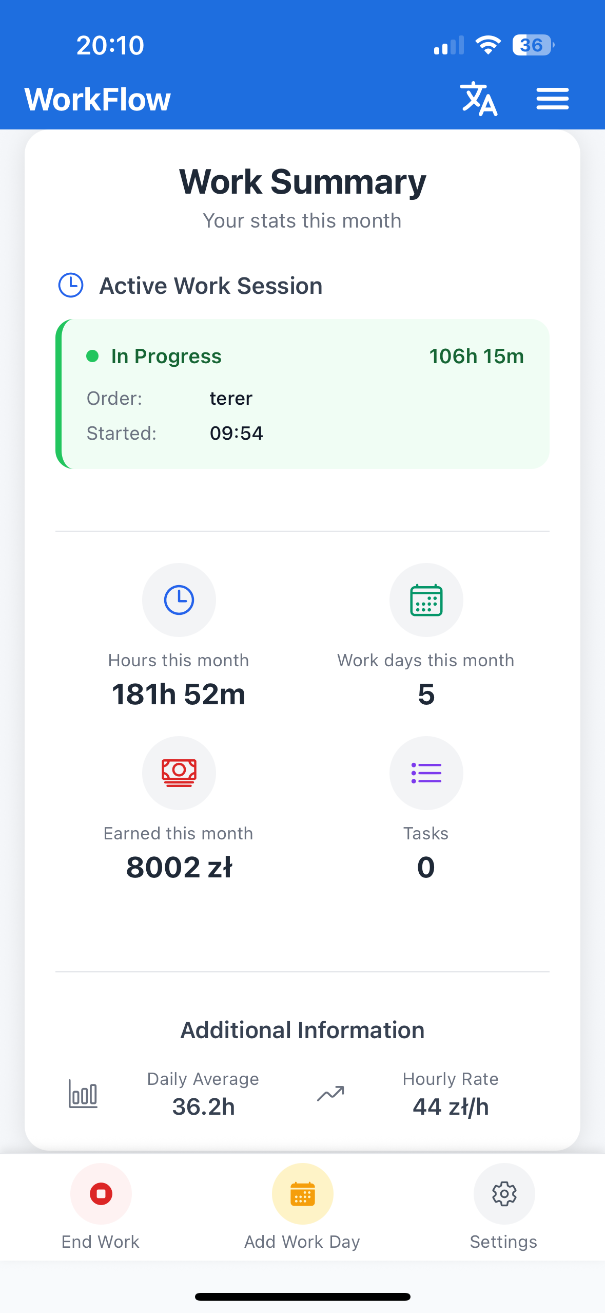 WorkFlow - Working Hours gallery image