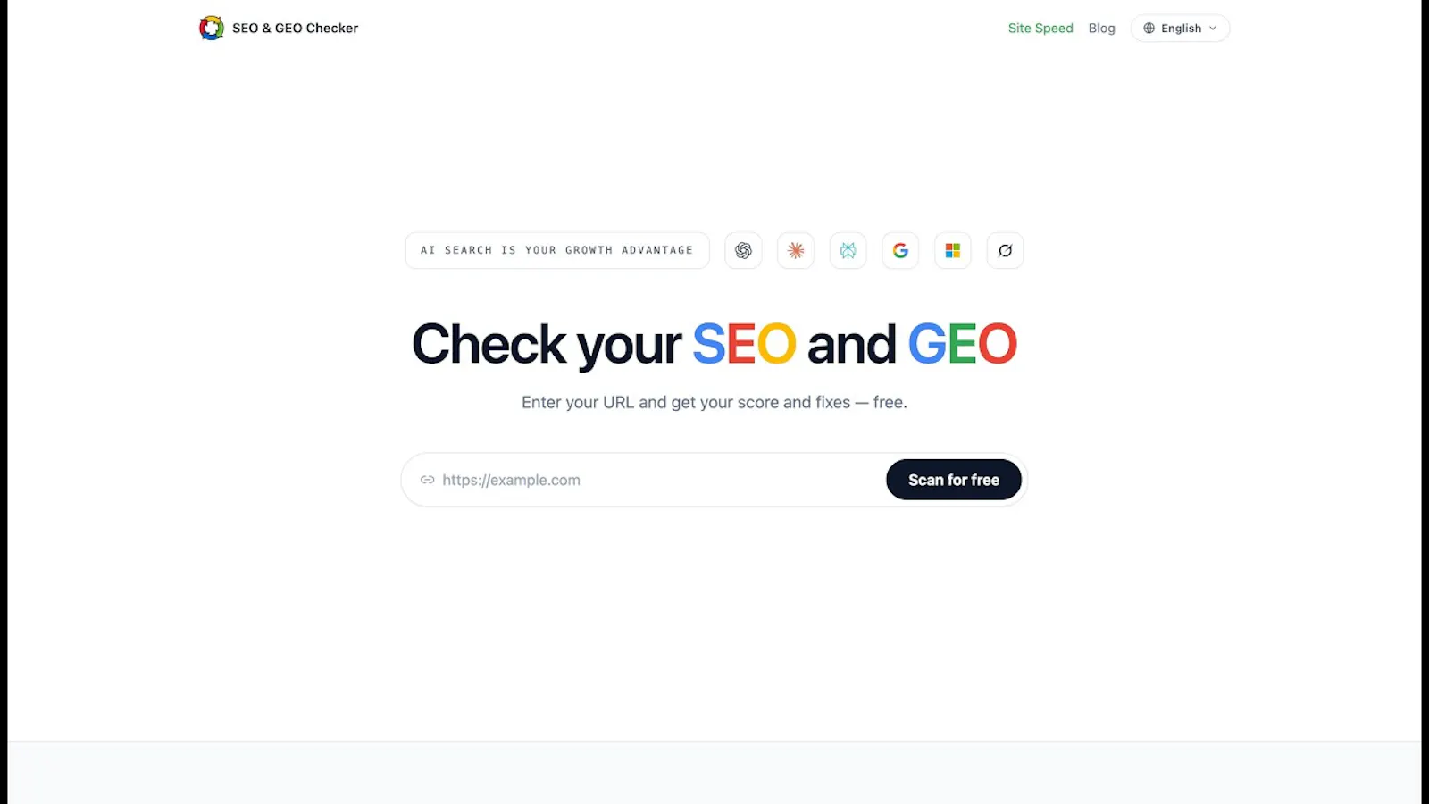 SEO & GEO Checker screenshot 1 (video preview)