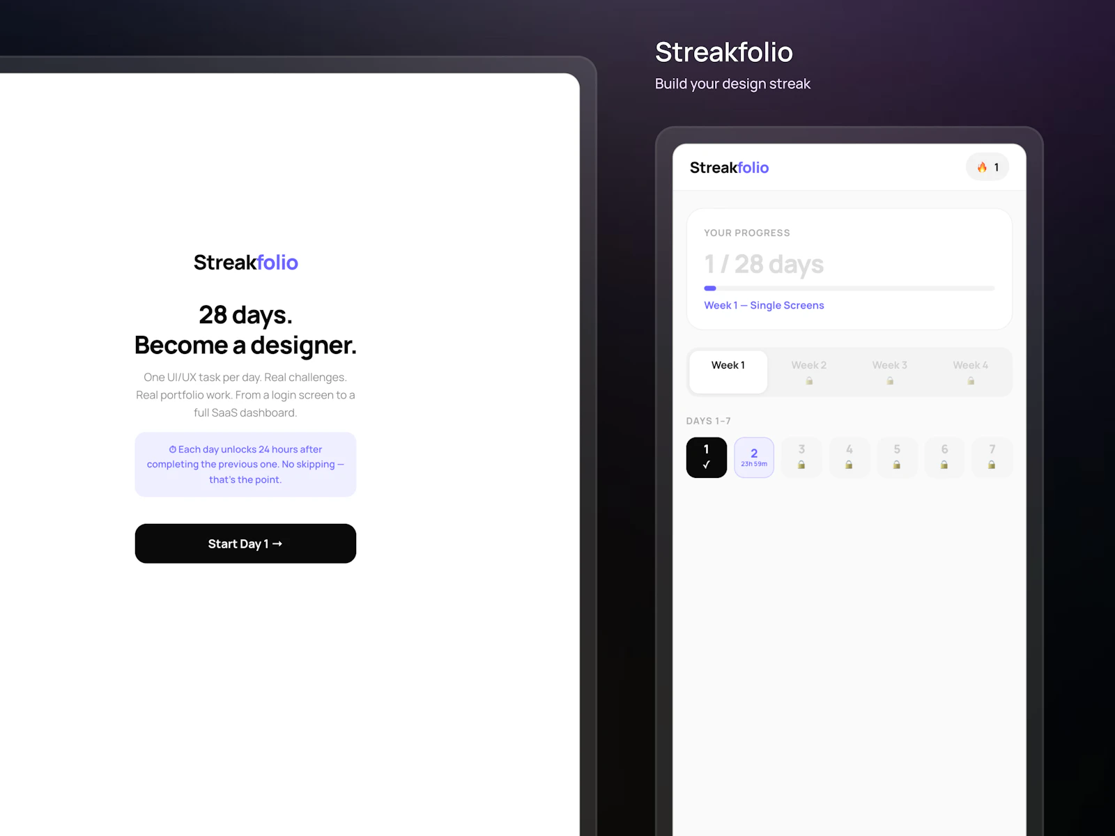 Streakfolio screenshot 1