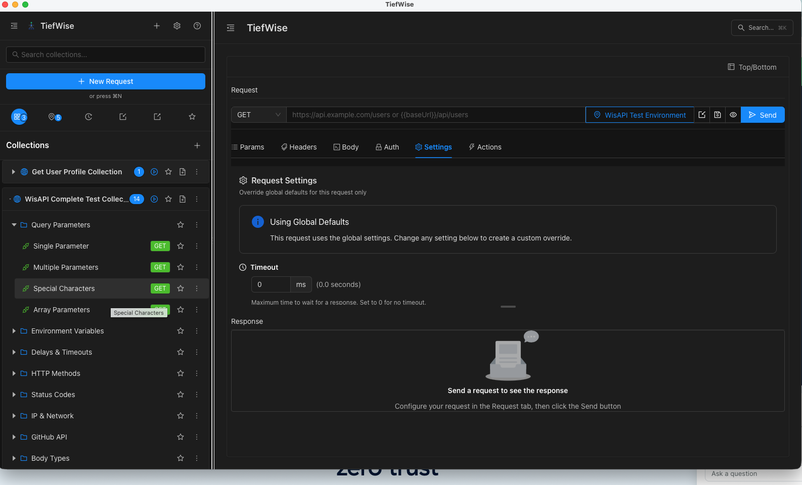 TiefWise - Main product screenshot demonstrating key features and user interface
