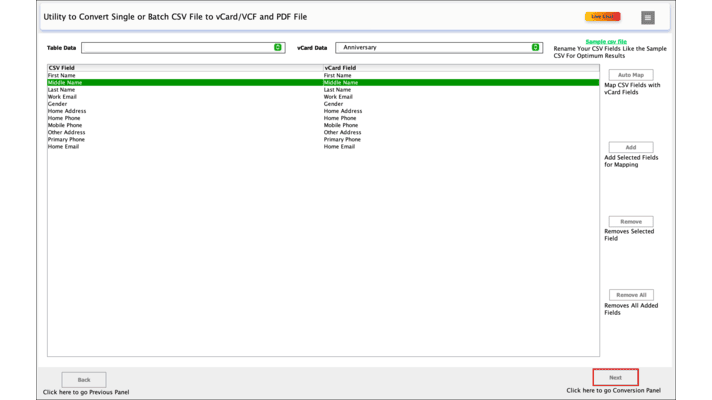 MacSonik CSV to vCard Converter gallery image
