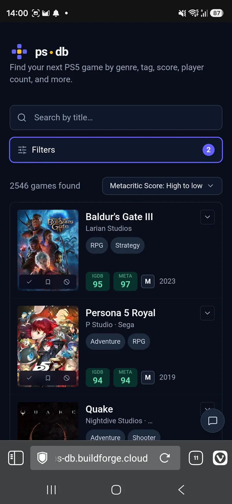 ps·db screenshot 1