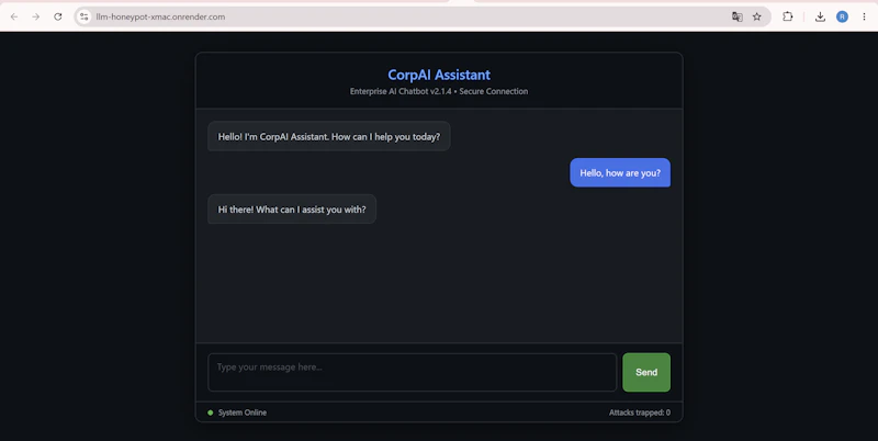 LLM Honeypot screenshot 2