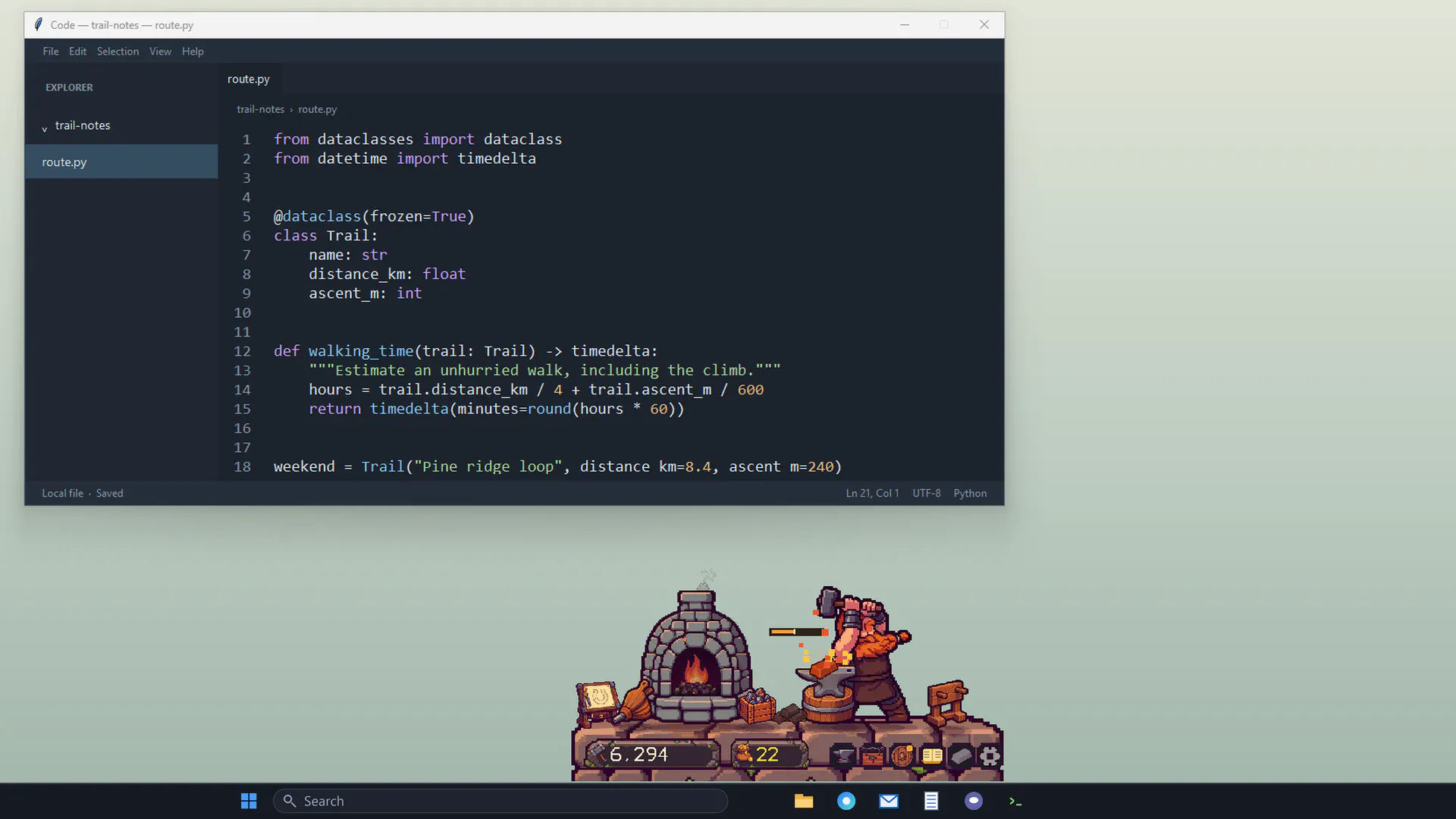 My Desktop Dwarf: Taskbar Forge Demo gallery image