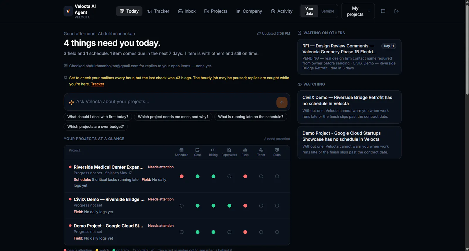 Velocta screenshot 2
