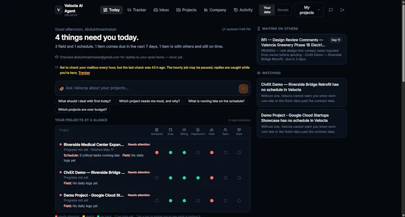 Velocta screenshot 2