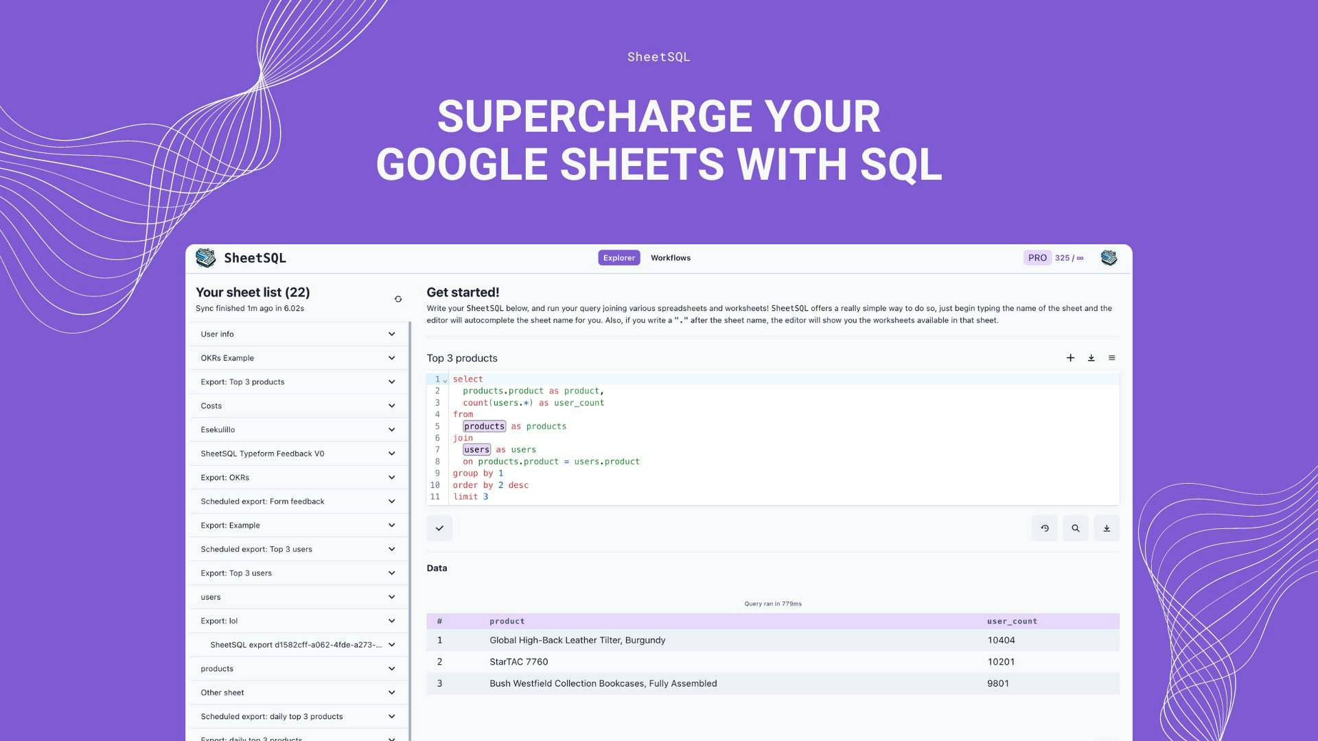 Mídia 2 de Sheetsql