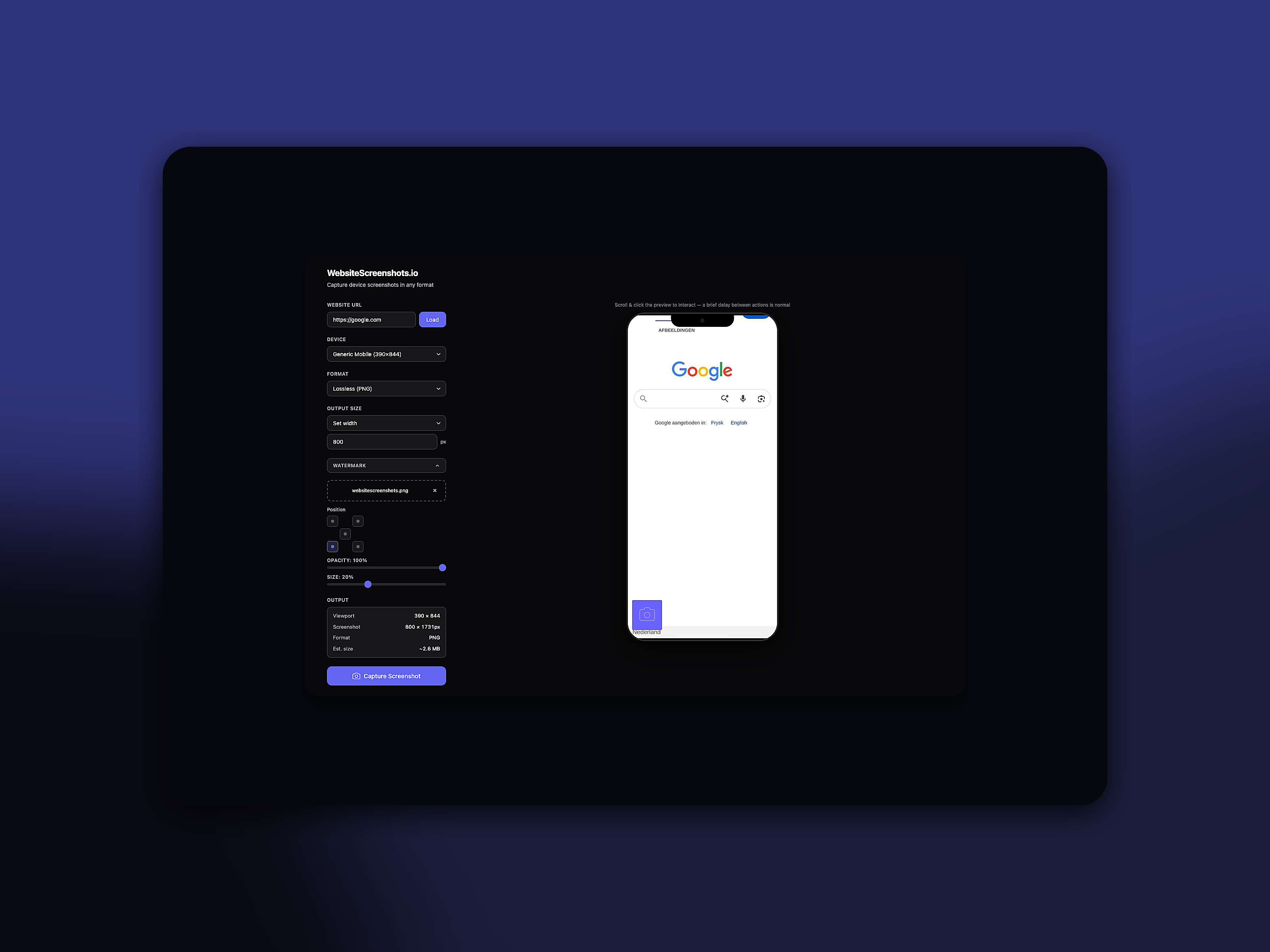 WebsiteScreenshots.io gallery image