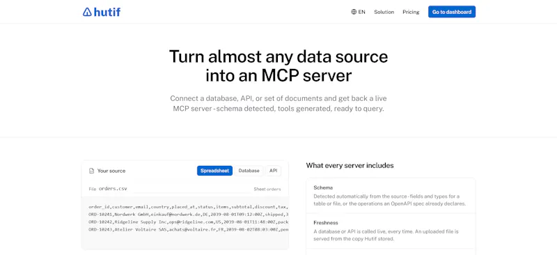 Hutif - MCP server generator screenshot 1