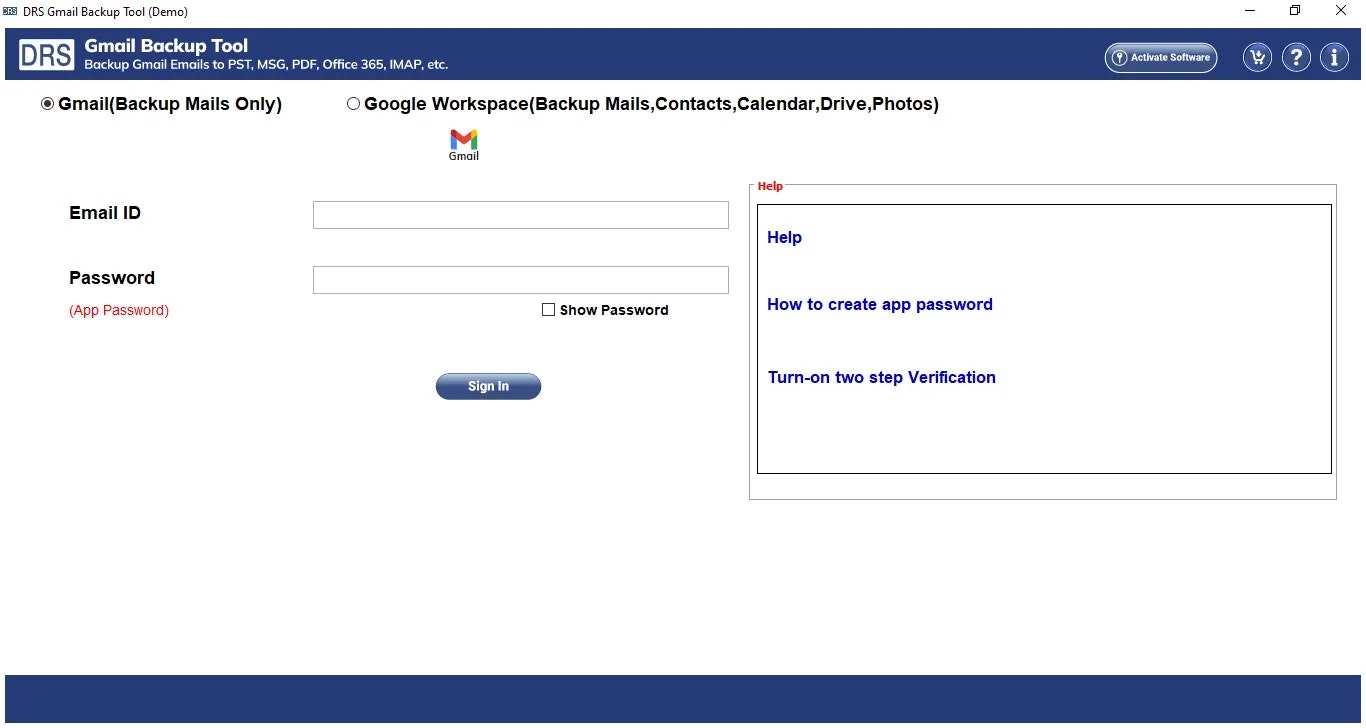 Média Outil de sauvegarde Gmail CloudMigration 1