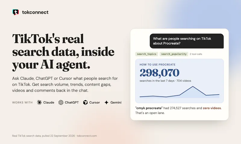 TokConnect : Tiktok Search MCP screenshot 1