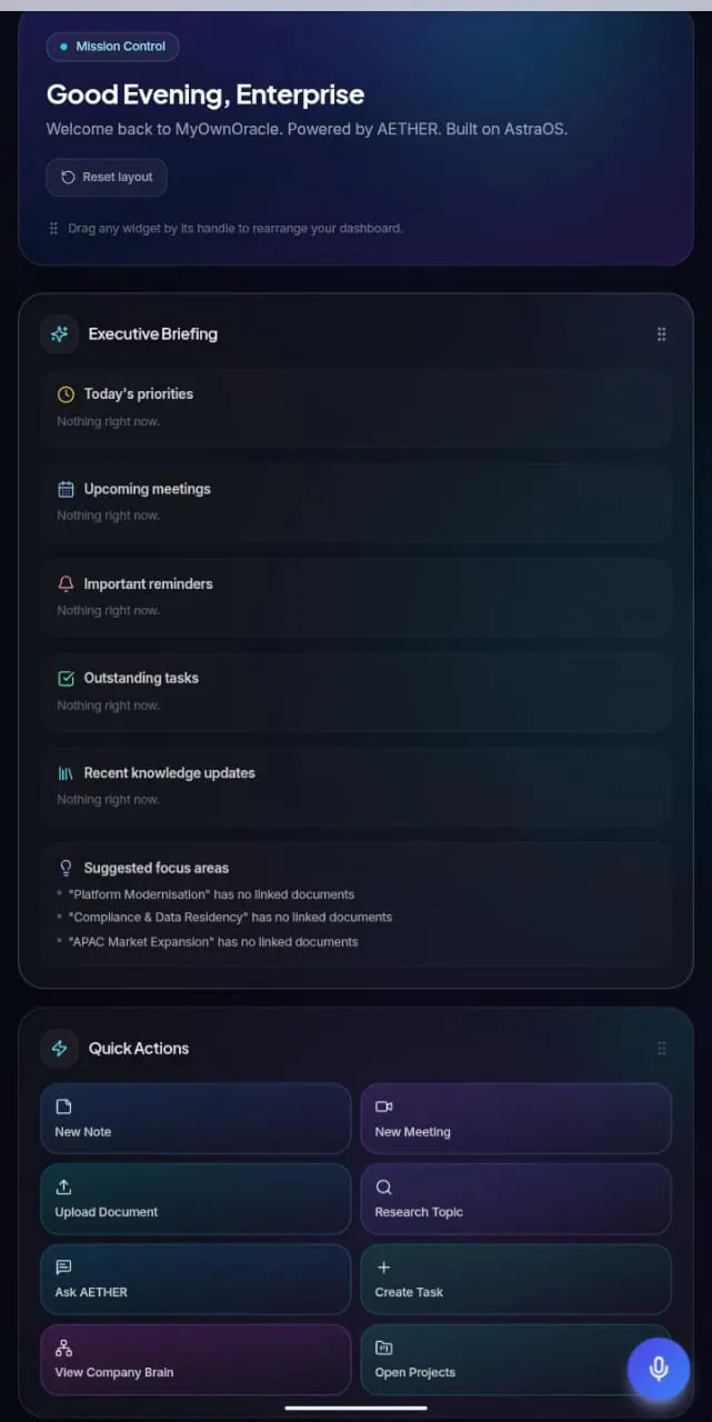 MyOwnOracle — AETHER Cognitive  System gallery image