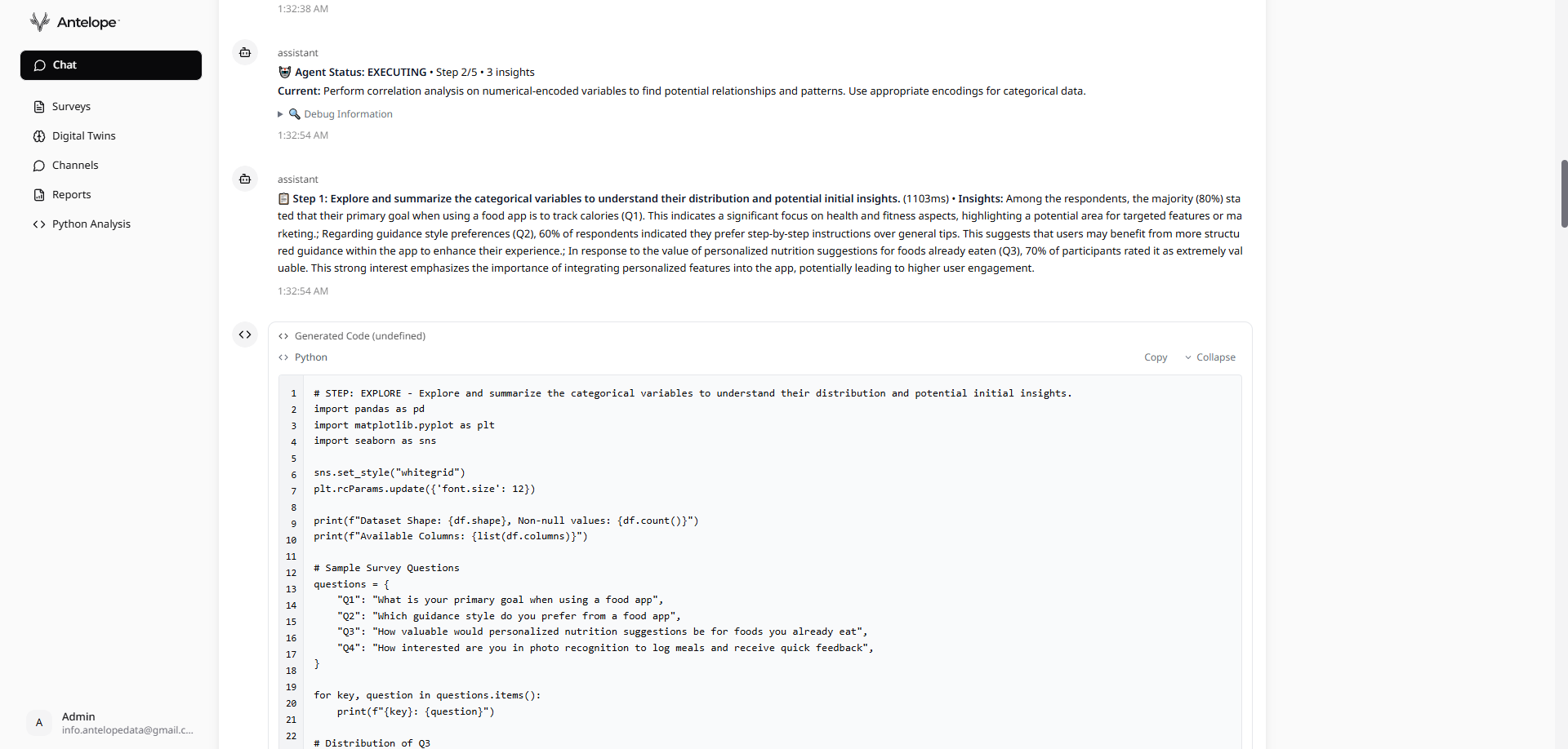 Antelope Data - Screenshot 4 showing product features and functionality