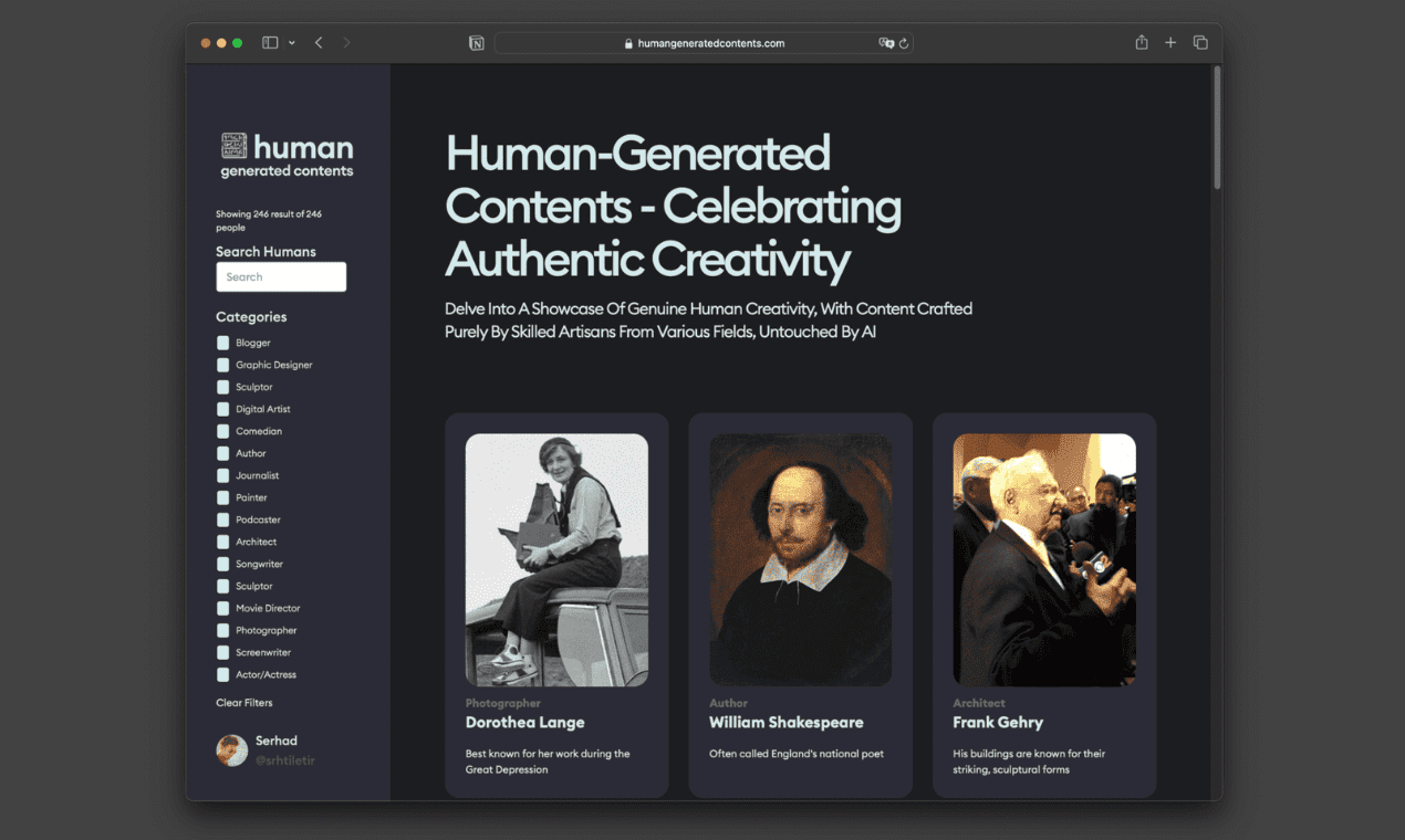 startuptile Human-Generated Contents-IMDB for all human generated contents