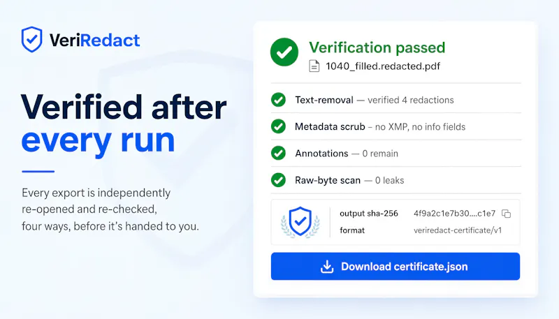 VeriRedact screenshot 2
