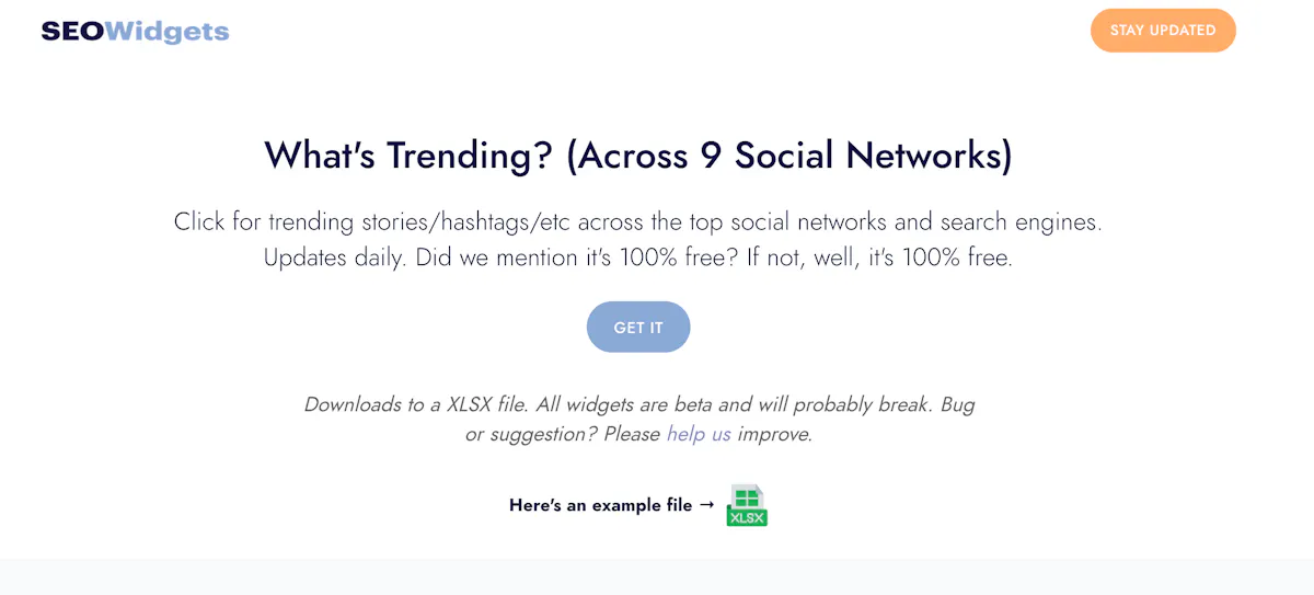 Social Trends Tracker