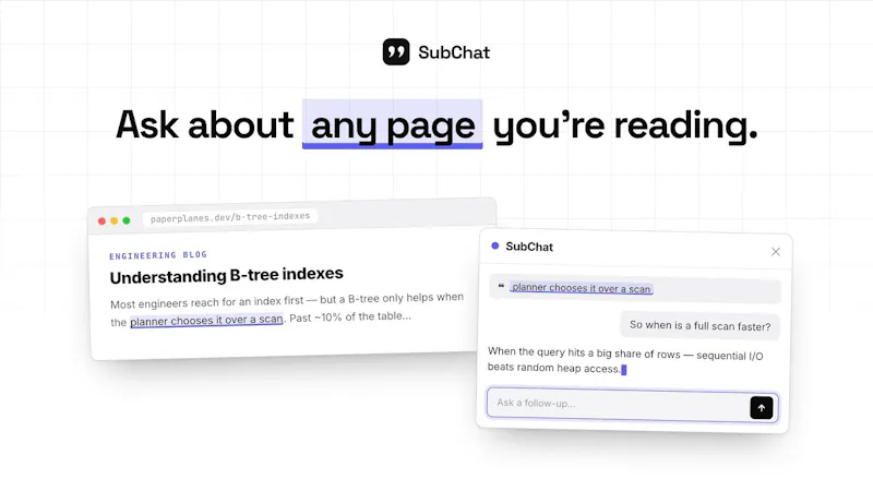 SubChat screenshot 1 (video preview)