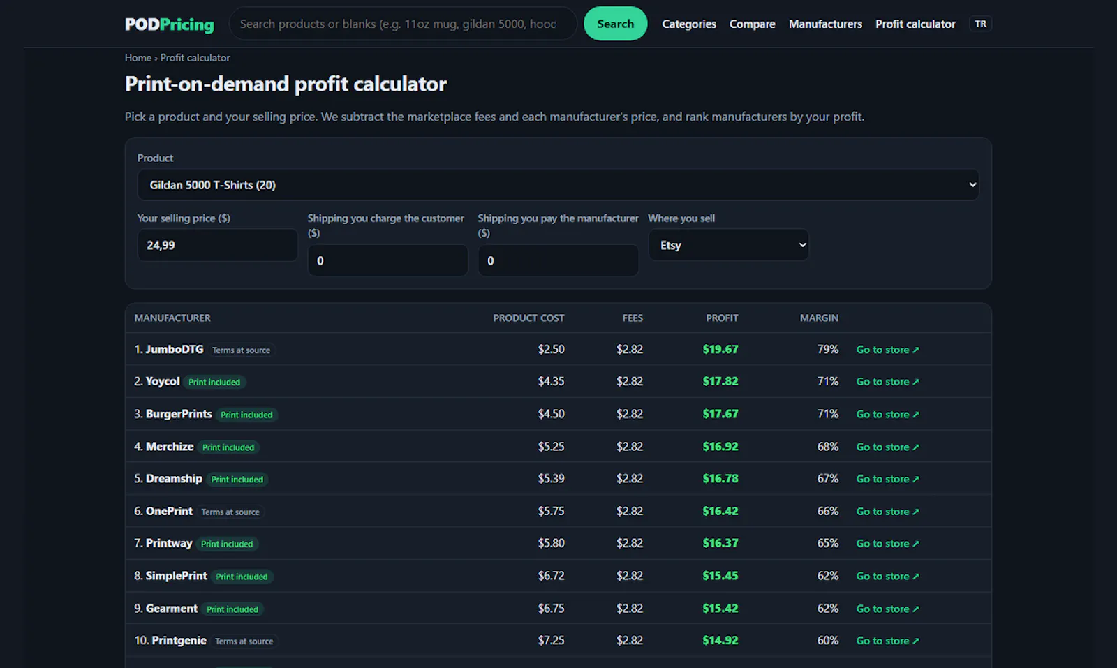 POD Pricing screenshot 4