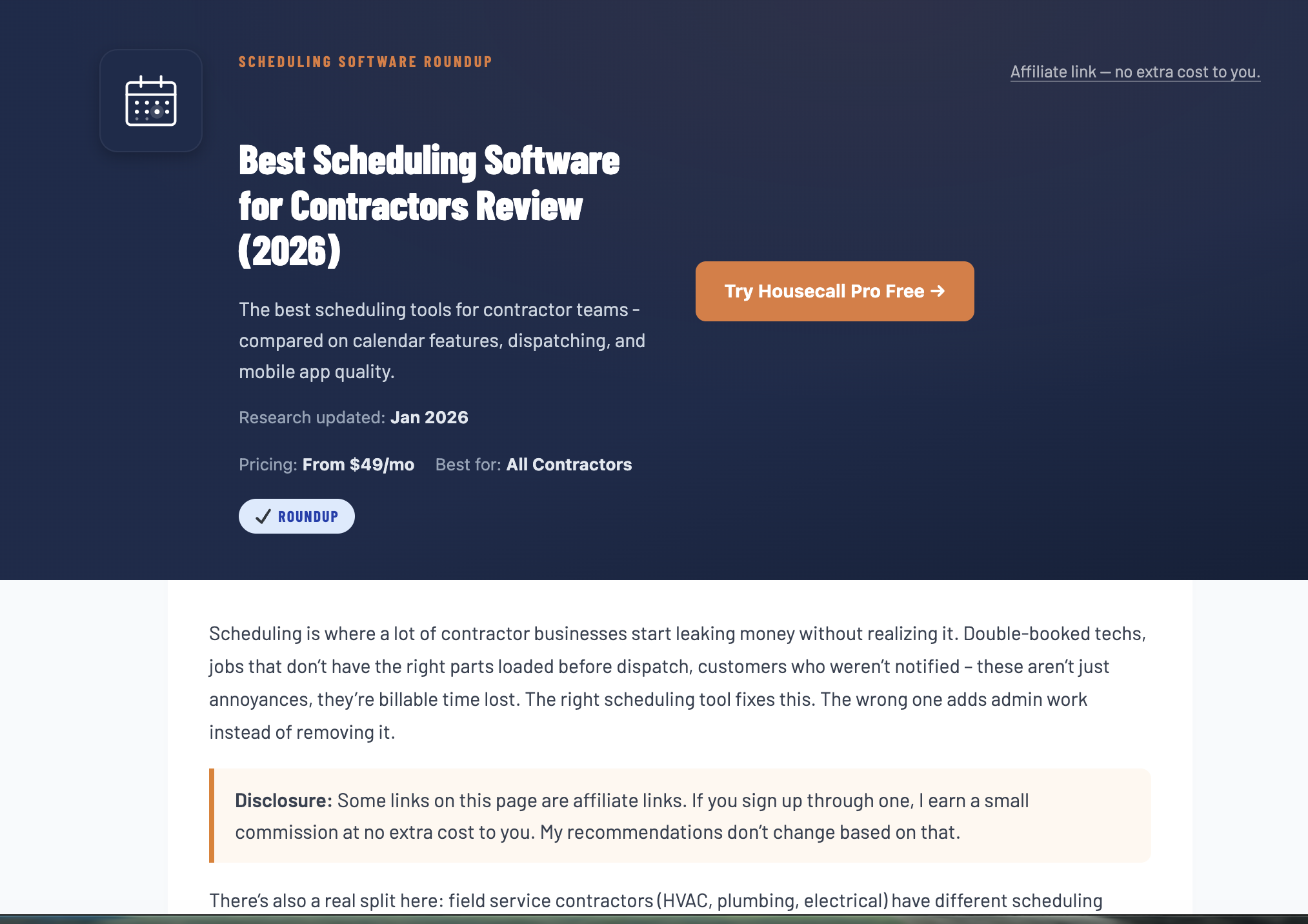 Contractor Software Hub - Screenshot 3 showing product features and functionality