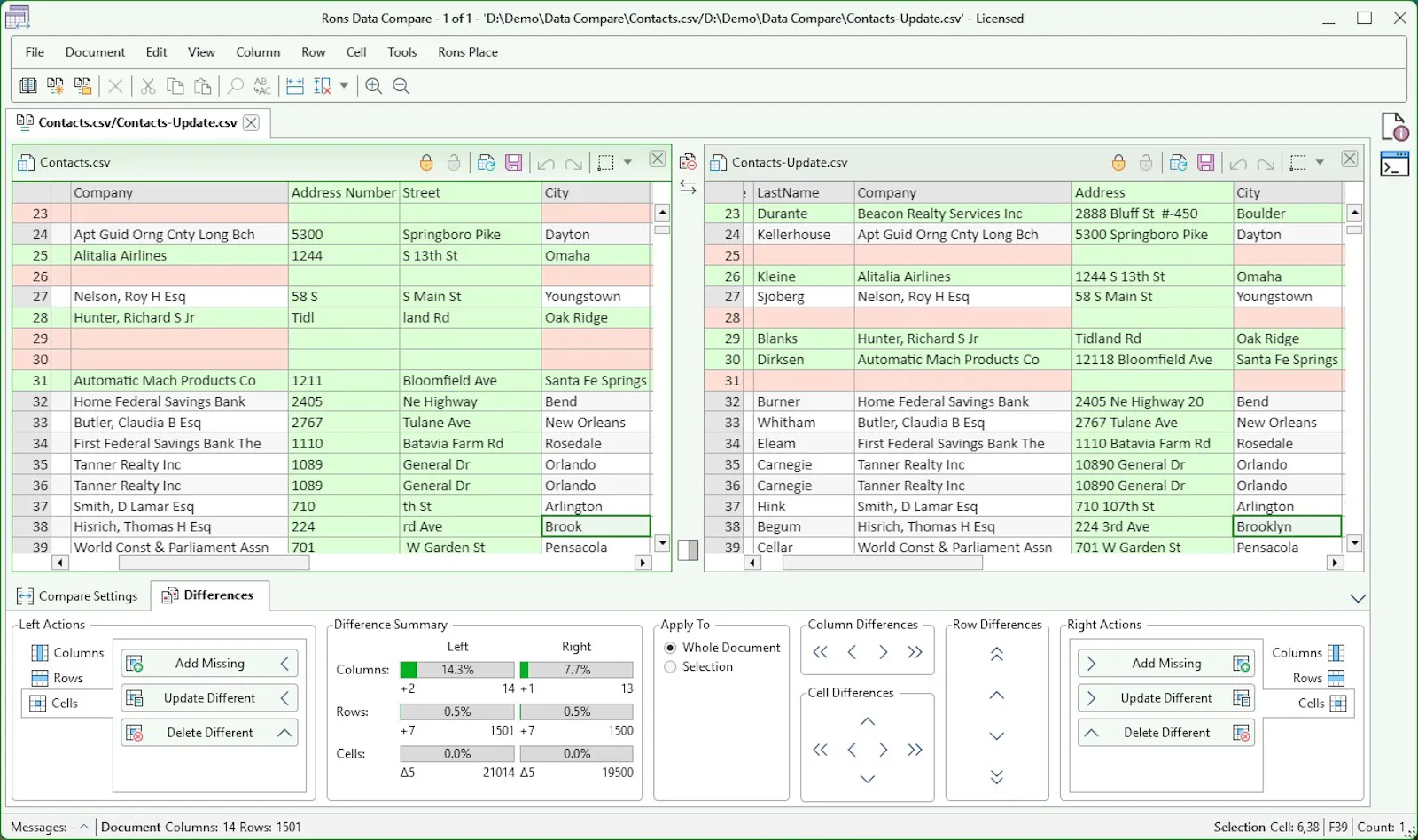 Rons Data Compare screenshot 1
