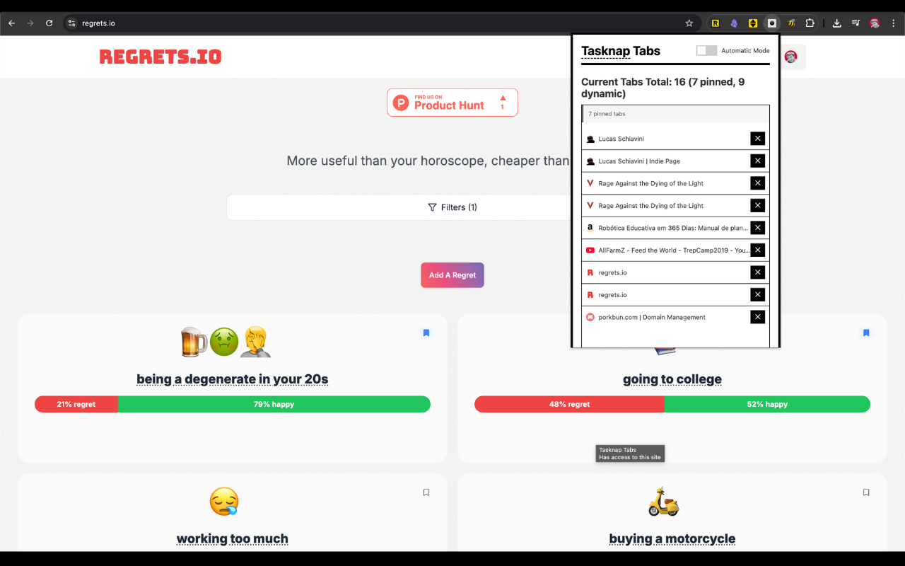 Media Tab Tasknap - Tiada lagi tab yang berlebihan 2