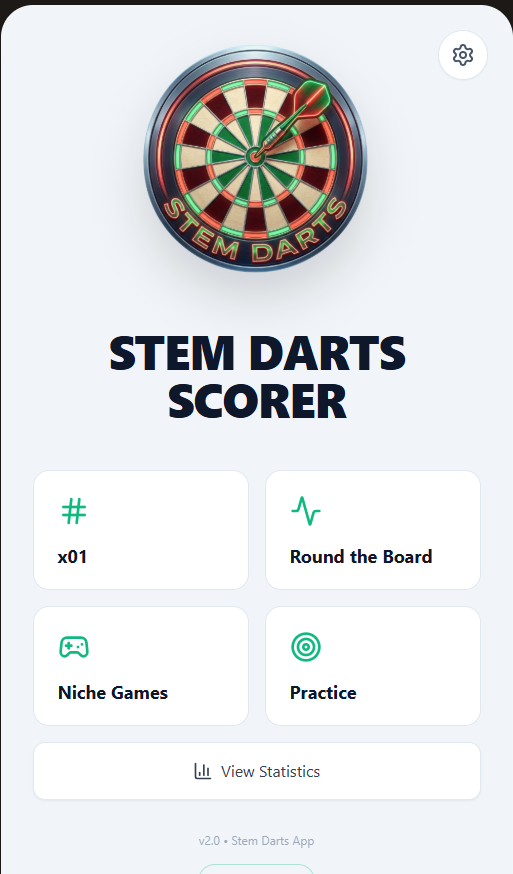 Stem Darts Scorer - Main product screenshot demonstrating key features and user interface