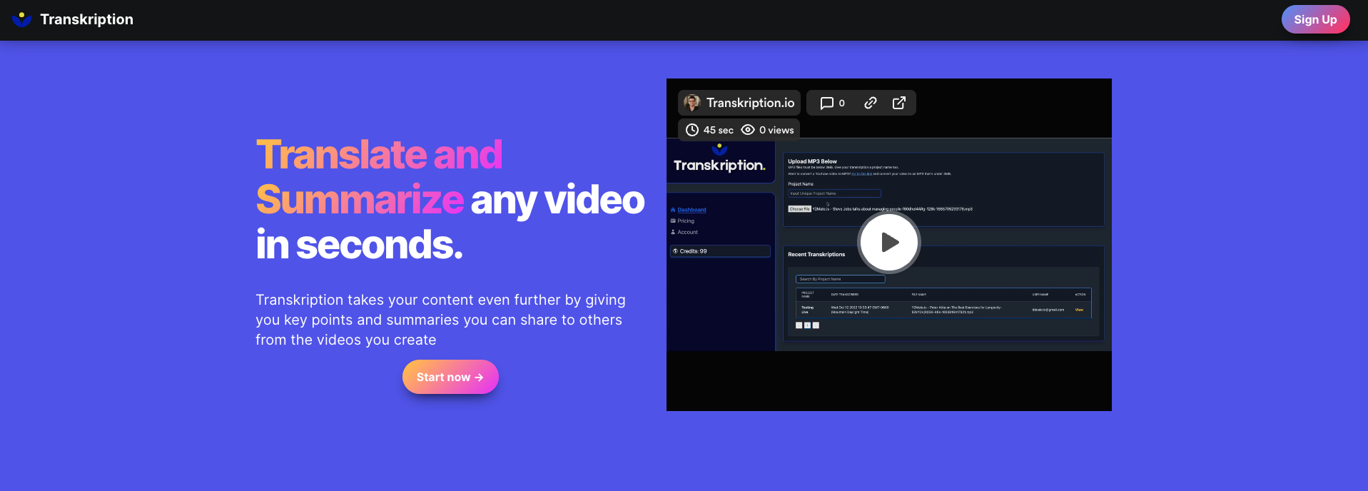 وسائط Transkription.io 2