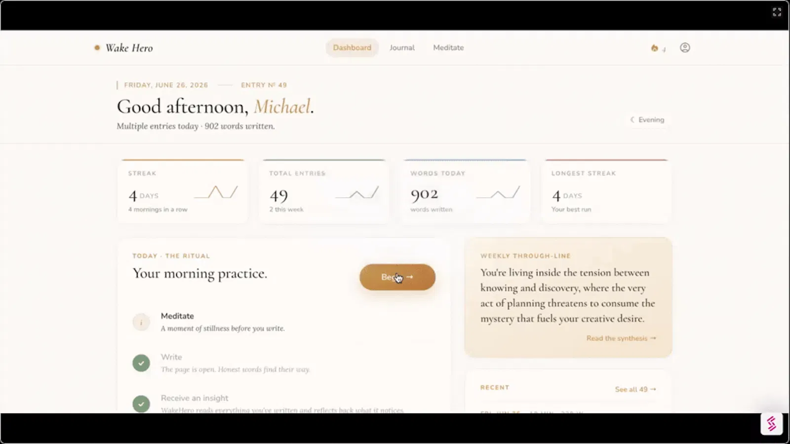 WakeHero screenshot 1 (video preview)