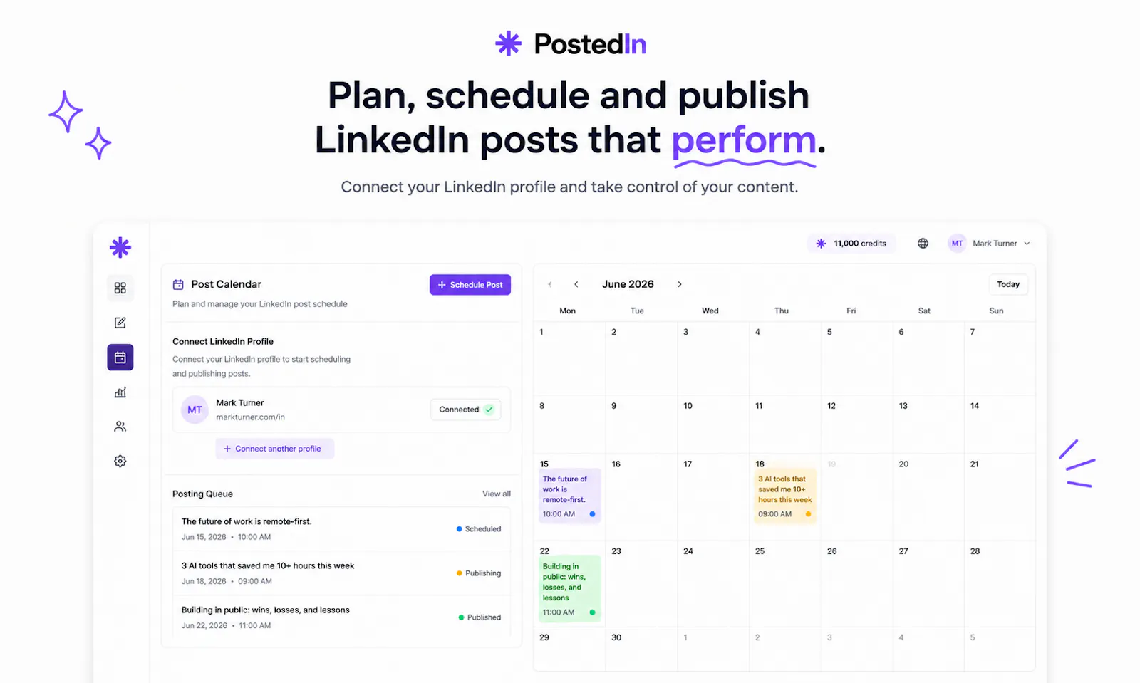 PostedIn – AI LinkedIn Content Tool screenshot 3