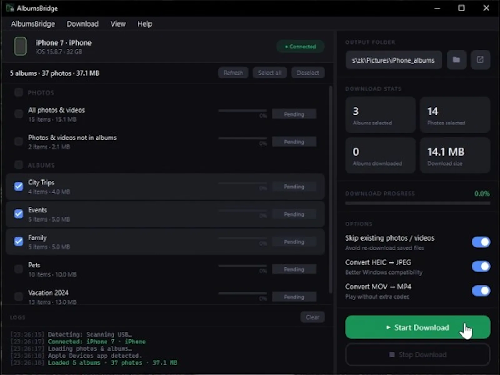 AlbumsBridge screenshot 1 (video preview)