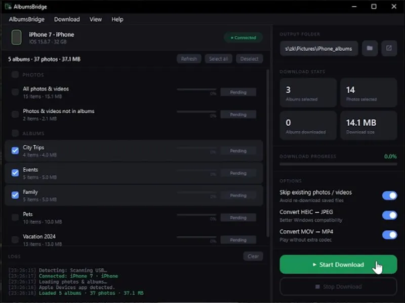 AlbumsBridge screenshot 1 (video preview)
