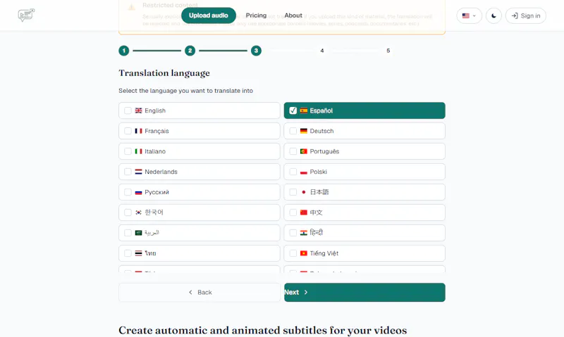 Voxlate screenshot 2