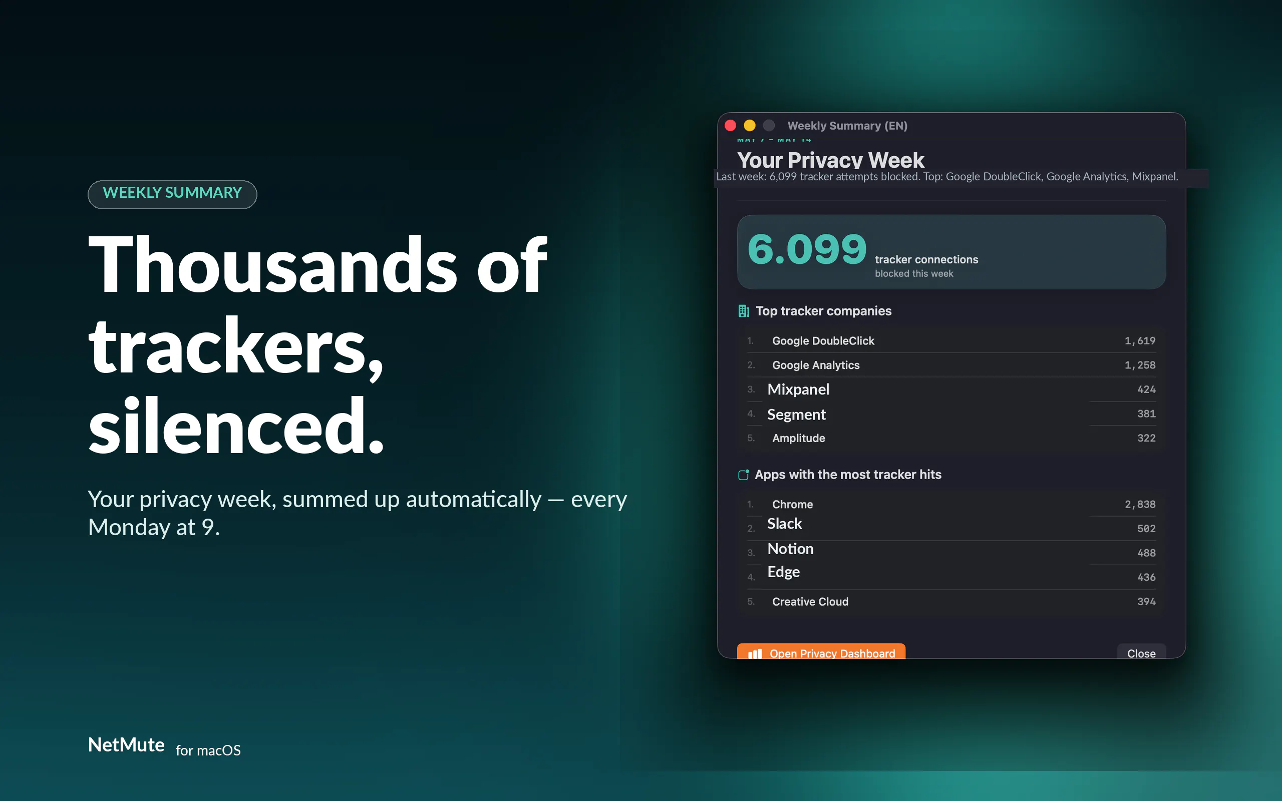 NetMute: Block Tracker for Mac gallery image