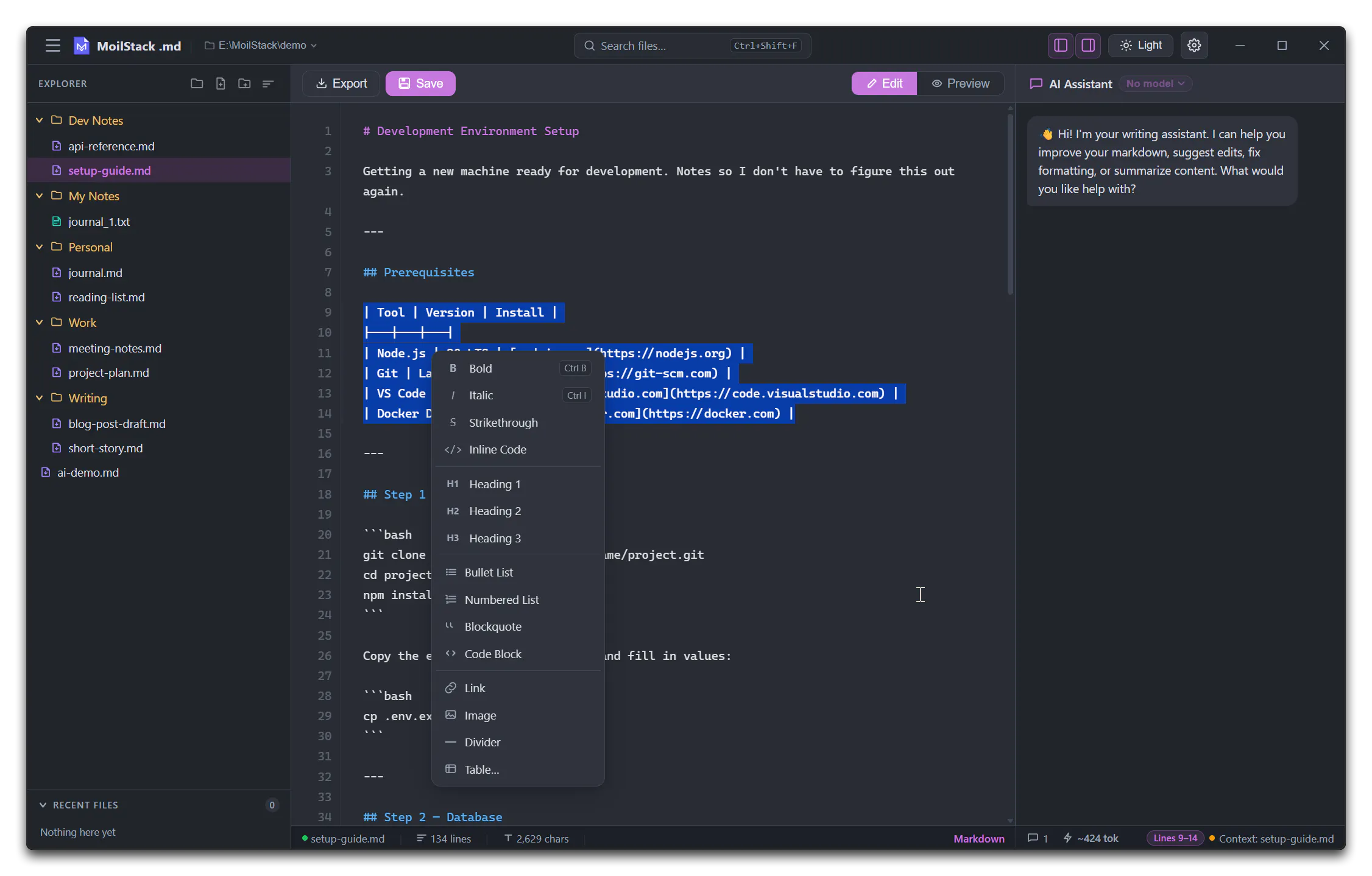 MoilStack .md (markdown) 截图 4