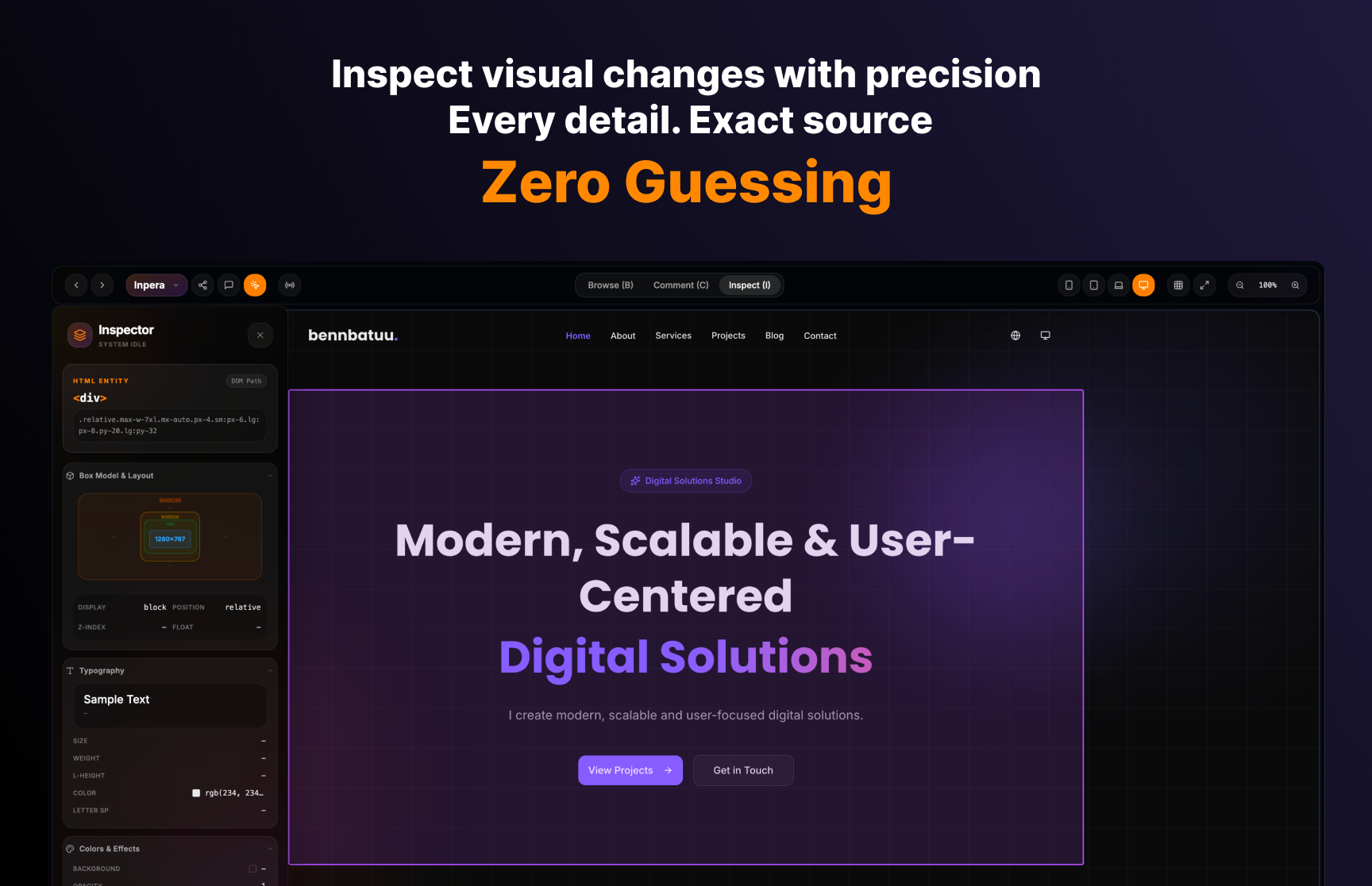 Inpera – Visual QA for Modern Teams - Screenshot 2 showing product features and functionality