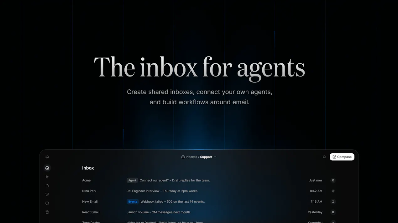 Resend Inboxes product
