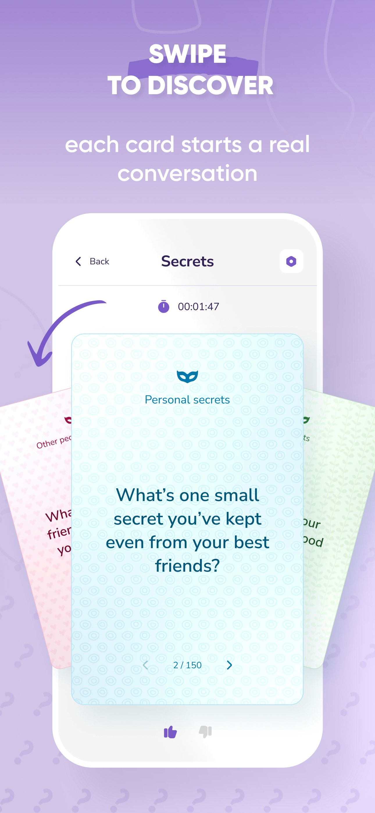 Just Ask: party & couple game - Screenshot 3 showing product features and functionality