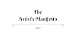 The Artist's Manifesto image