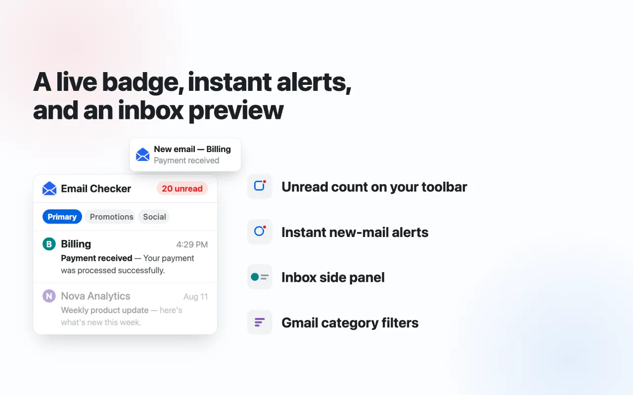 Email Checker for Gmail™ screenshot