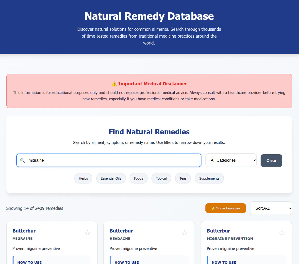 Natural Remedy Database gallery image