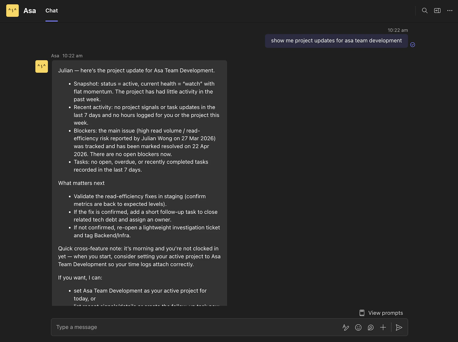 Asa.Team - Project Intelligence screenshot 5