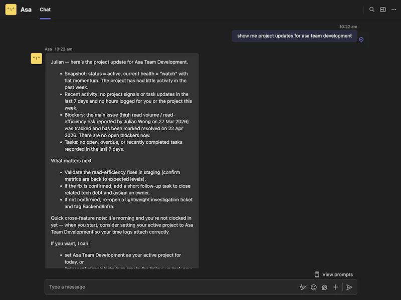Asa.Team - Project Intelligence screenshot 5