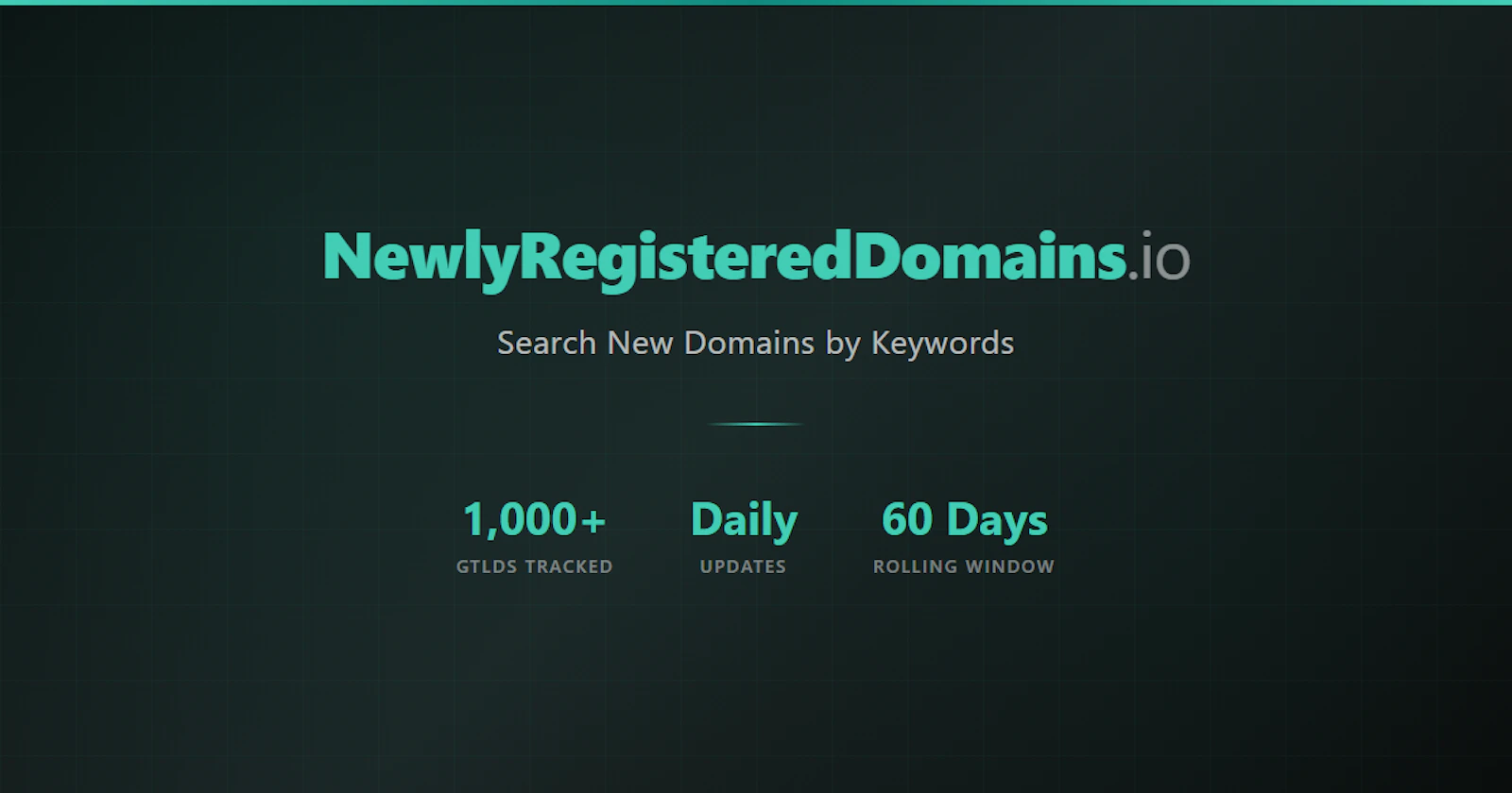 NewlyRegisteredDomains.io screenshot 1