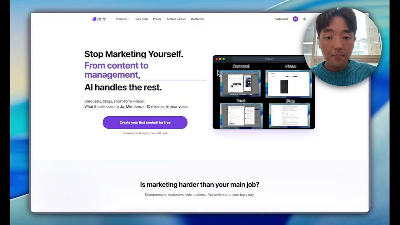 Mirr screenshot 1 (video preview)