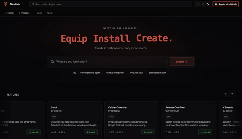 ClawHub screenshot 2