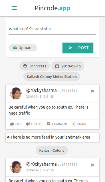 Pincode.app - City based Social Network gallery image