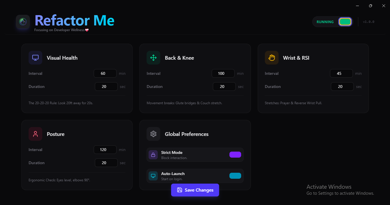 Refactor Me - Main product screenshot demonstrating key features and user interface