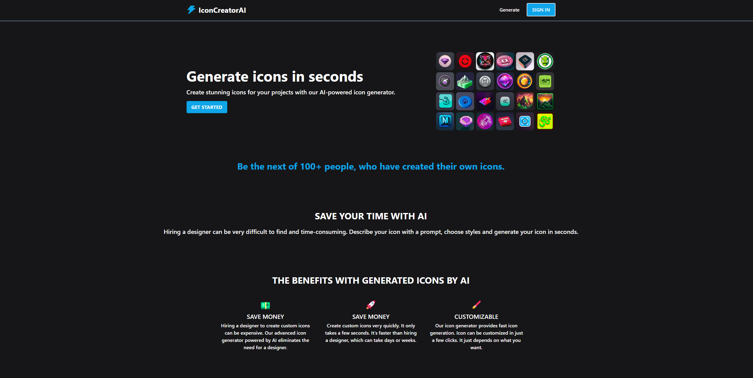 startuptile IconCreatorAI-Create icons using AI