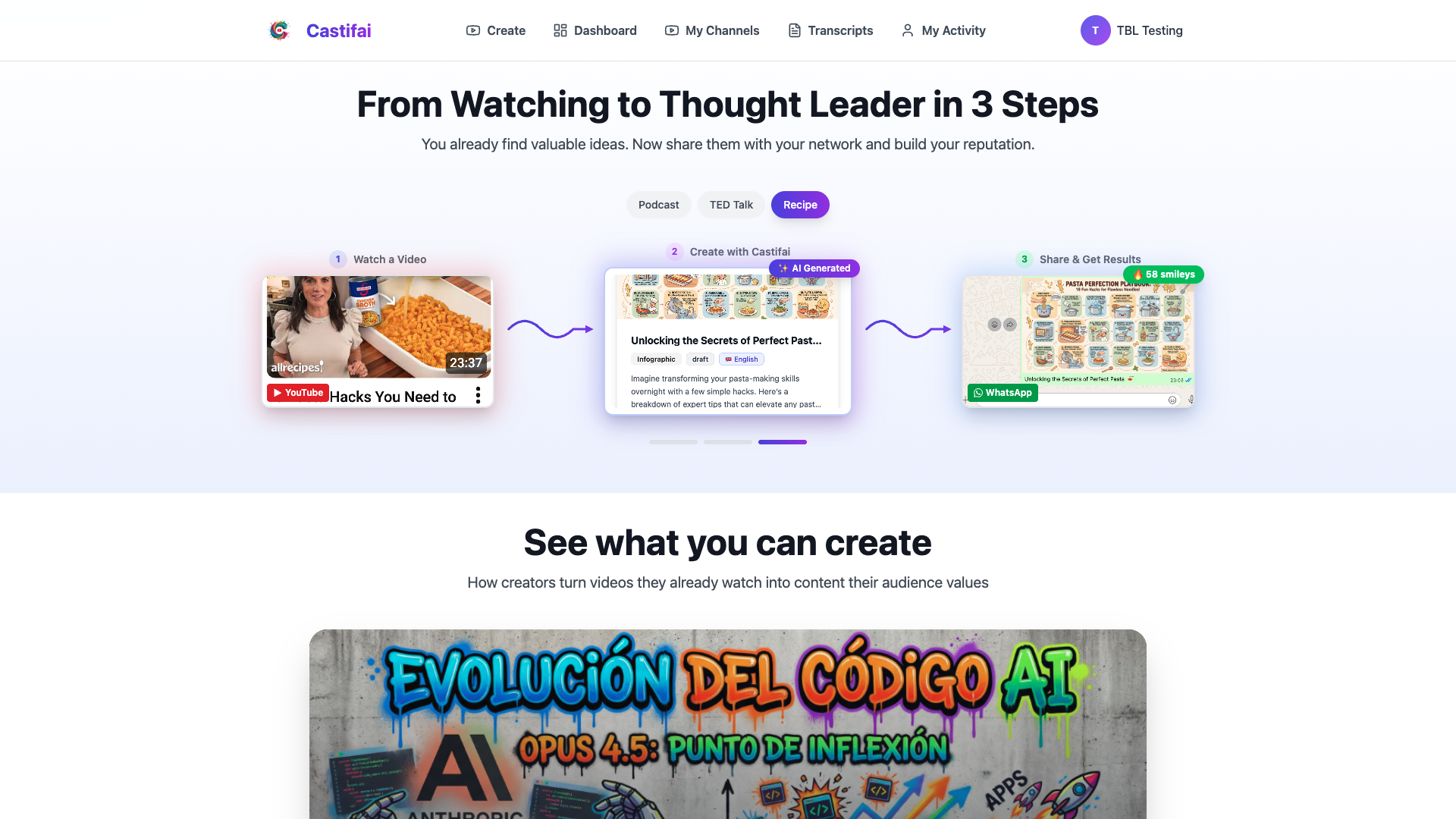 Castifai - Main product screenshot demonstrating key features and user interface