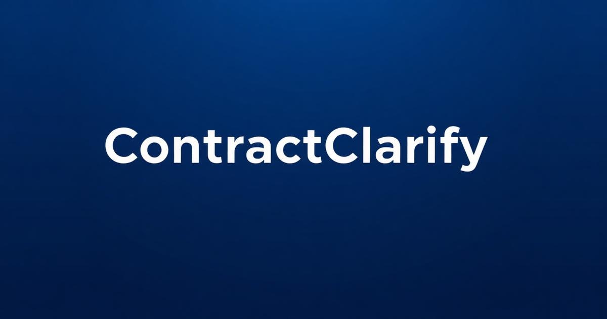 ContractClarifyAI - Main product screenshot demonstrating key features and user interface